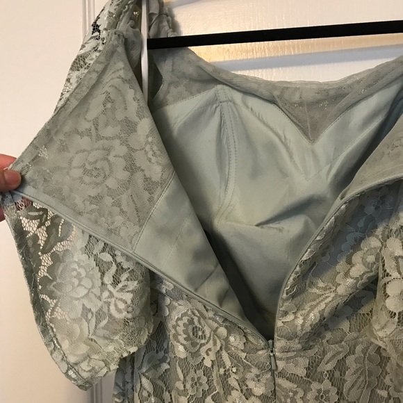 Sage Green Bridesmaids Dress - Picture 4 of 5